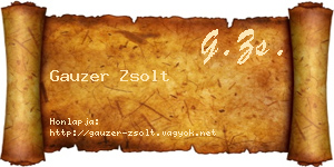 Gauzer Zsolt névjegykártya